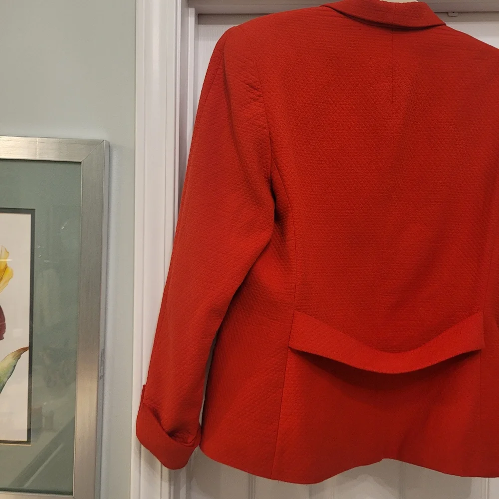 Dior Vintage 8 Red Blazer Jacket Gold Button Suit Designer Classy Christian